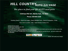 Tablet Screenshot of hillcountryautosalvage.net